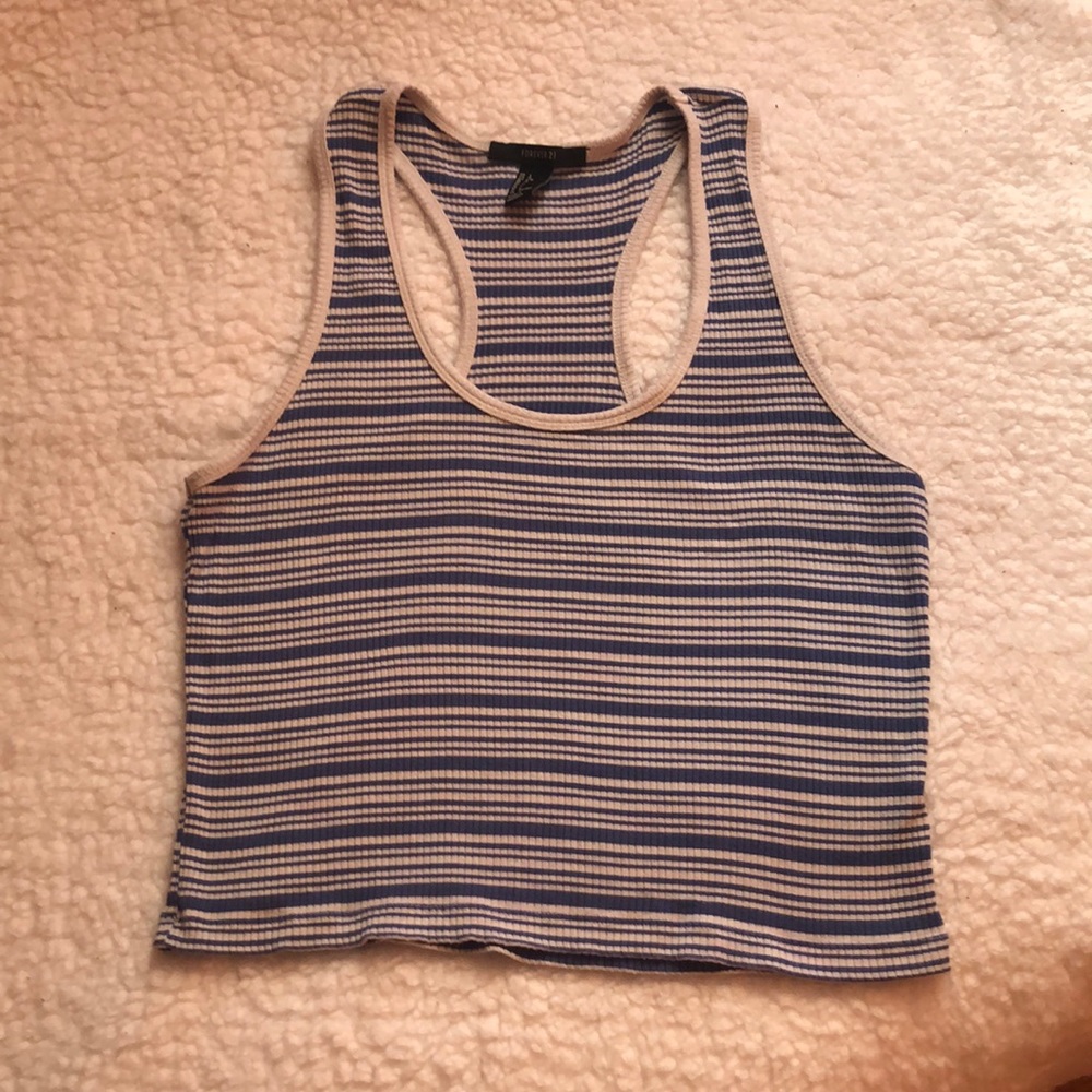 Forever21 stripped muscle T-shirt size L